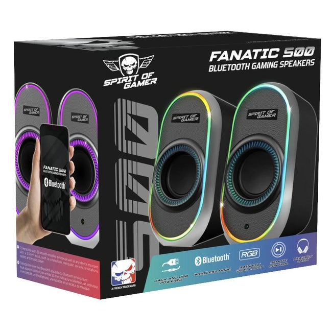 Spirit of Gamer Altavoz 2.0 FANATIC 500 RGB Black Main Image