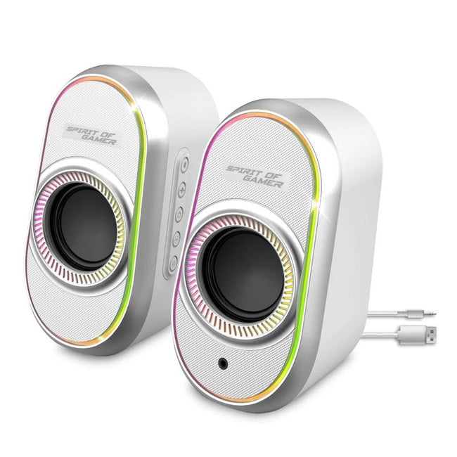 Spirit of Gamer Altavoz 2.0 FANATIC 500 RGB White Hover Image