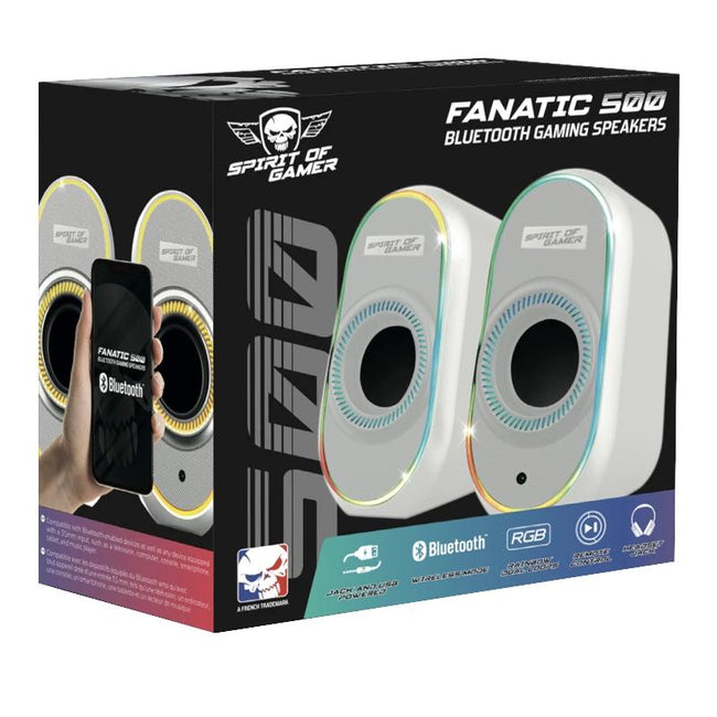 Spirit of Gamer Altavoz 2.0 FANATIC 500 RGB White Main Image