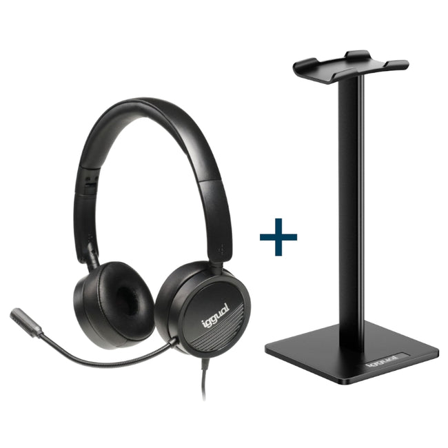 iggual Kit auriculares Dual Tech + soporte SA22 Hover Image