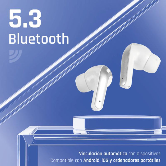 iggual Auriculares inalámbricos TWS Bluetooth blan Main Image