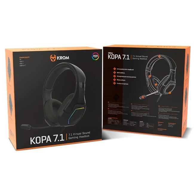 KROM KOPA AURICULARES GAMING 7.1 VIRTUAL NEGRO Main Image
