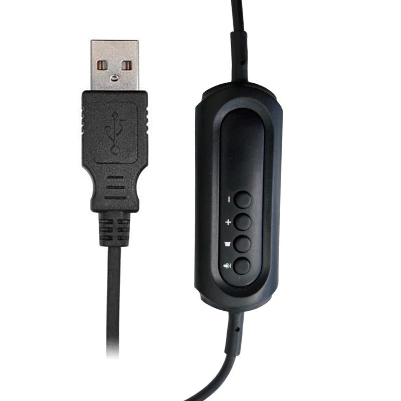 EWENT EW3568 Auricular USB+micrófono cable 2,1m