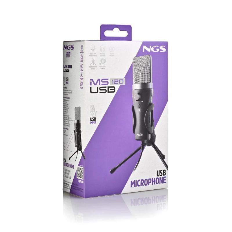 NGS Micrófono PC Usb con soporte tripode