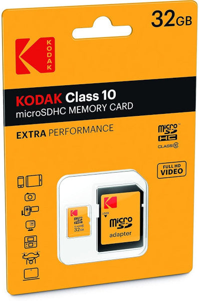 Kodak Class 10 Microsdhc 32gb + Adapter