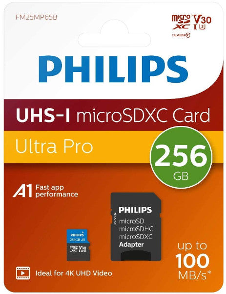 Philips Uhs-i Micro Sdxc Card 256gb + Adapter