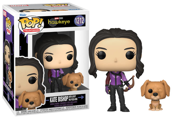 Figura Funko Pop! Television-hawkeye:kate Bishop With Lucky The Pizza Dog (1212) Hover Image