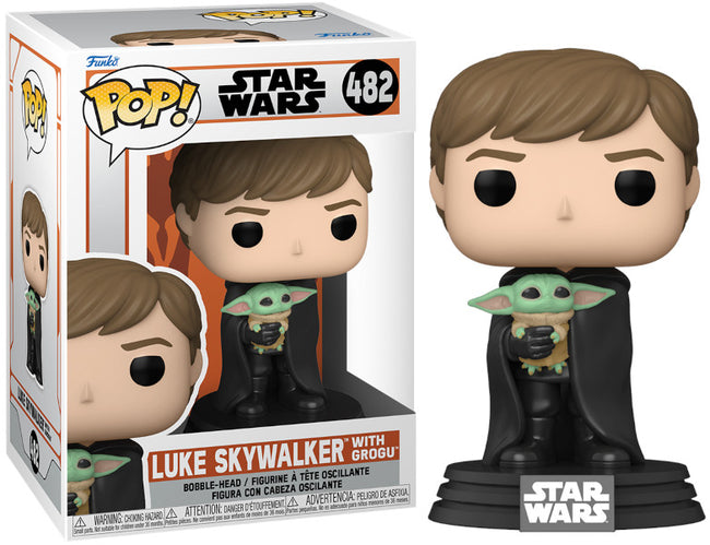 Figura Funko Pop! Star Wars The Mandalorian: Luke Skywalkerwith Grogu (482) Hover Image