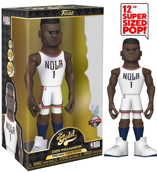 Figura Funko Pop! Gold 12" Nba: Zion Williamson (30 Cm) Special Edition Hover Image