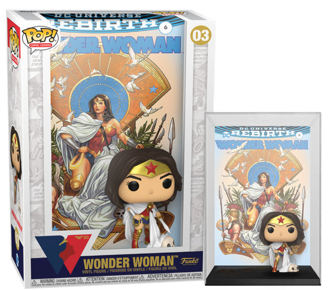 Figura Funko Pop! Comic Covers - Wonder Woman 80th - (rebirth) On Throne (03) Hover Image