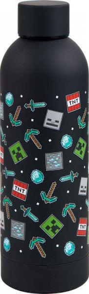 Botella Acero Inoxidable Minecraft Negra 500 Ml (bottle) Hover Image