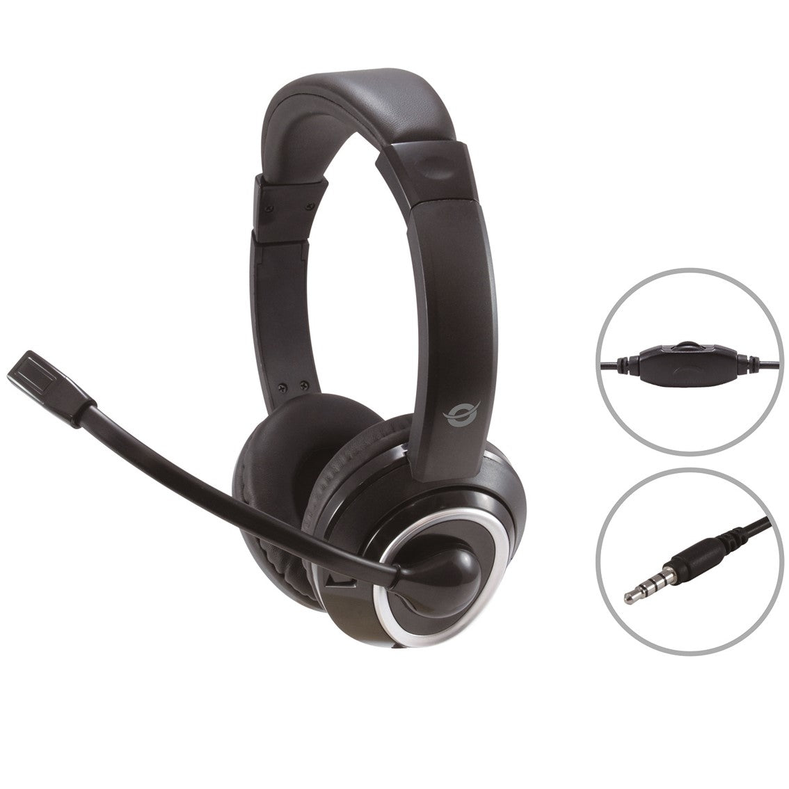Auricular Conceptronic Polona02b - Jack 3.5mm - Microfono - Control Volumen