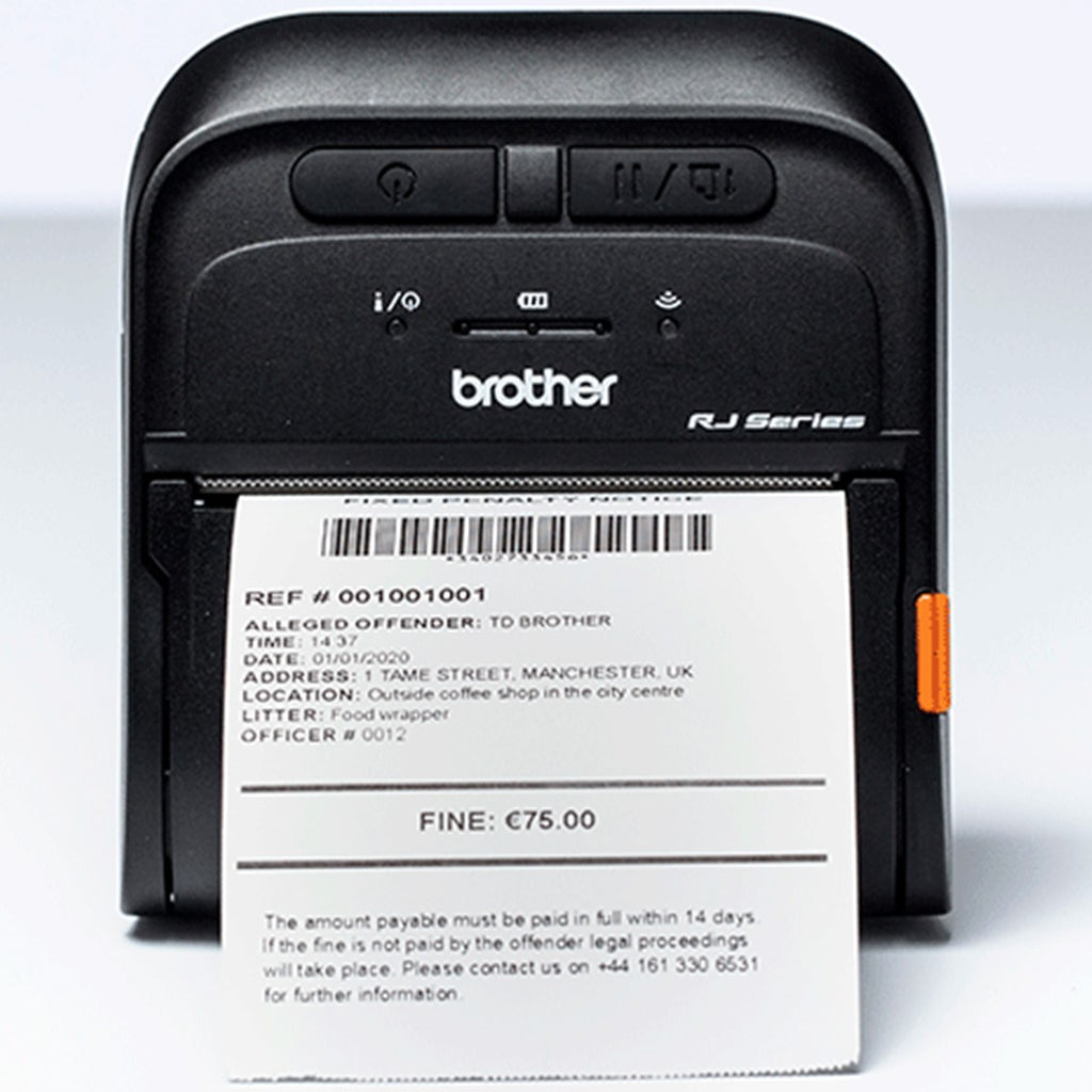 Impresora De Tickets Portatil Brother Rj3035b 16mb Flash Ram - 32mb Ram - Micro Usb 2.0 - Bluetooth