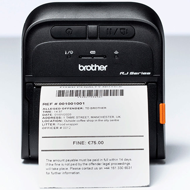 Impresora De Tickets Portatil Brother Rj3035b 16mb Flash Ram - 32mb Ram - Micro Usb 2.0 - Bluetooth Hover Image
