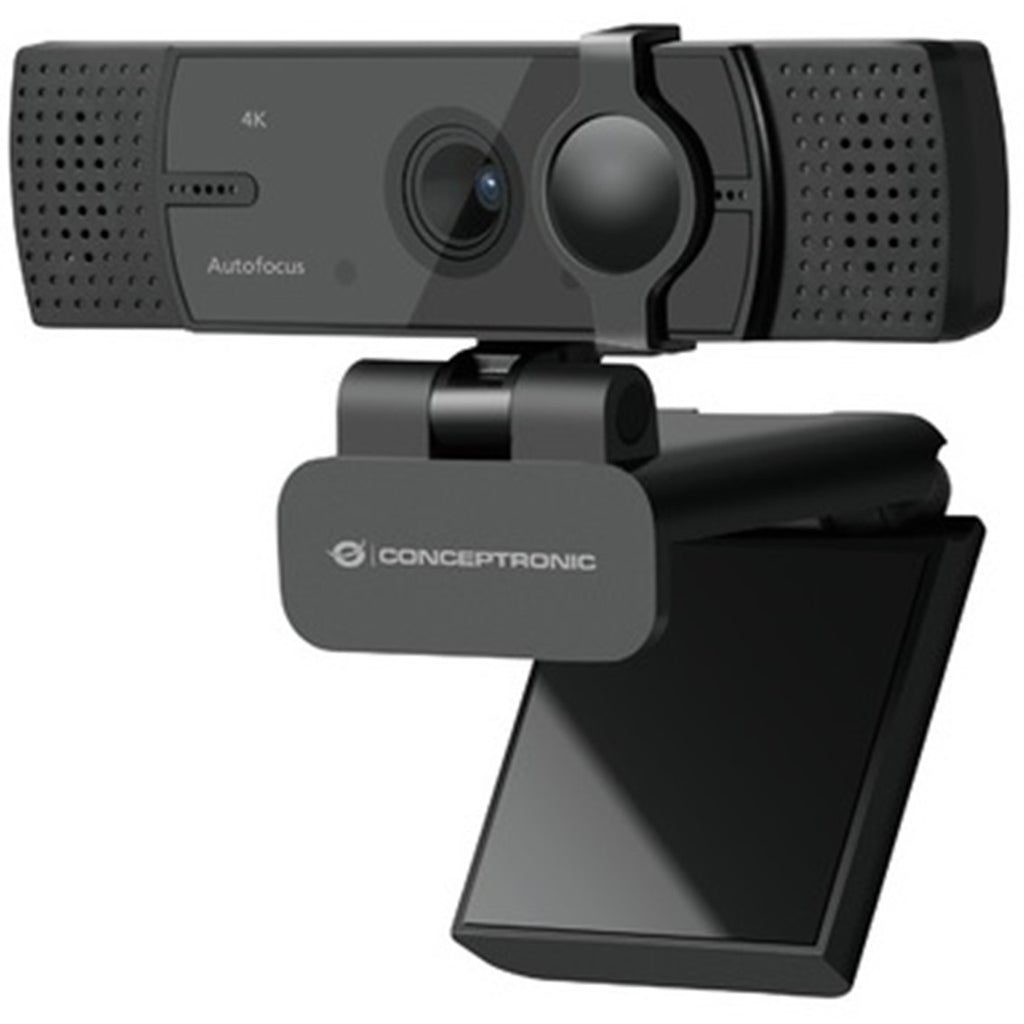 Webcam 4k Conceptronic Amdis07b 8.3mp - 4k Ultra Hd - Usb - Angulo Vision 80 - Enfoque Automatico - Doble Microfono Integrado
