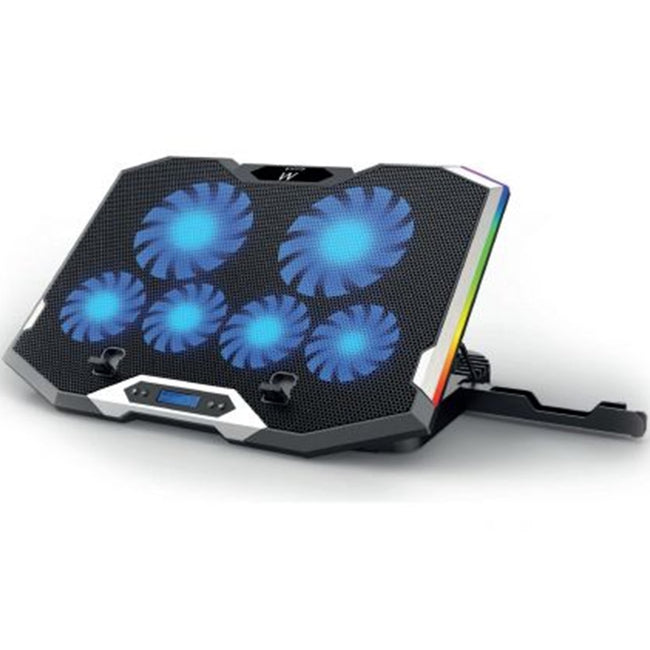 Soporte - Base Refrigeracion Para Ordenador Portatil Ewent Ew1260 - 6 Ventiladores - Hub 2 Puertos - Rgb - Hasta 17 Pulgadas Hover Image