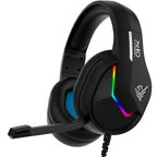Auriculares Gaming Phoenix X - Io Negros Multiplataforma Con Cable Jack Y Adaptador