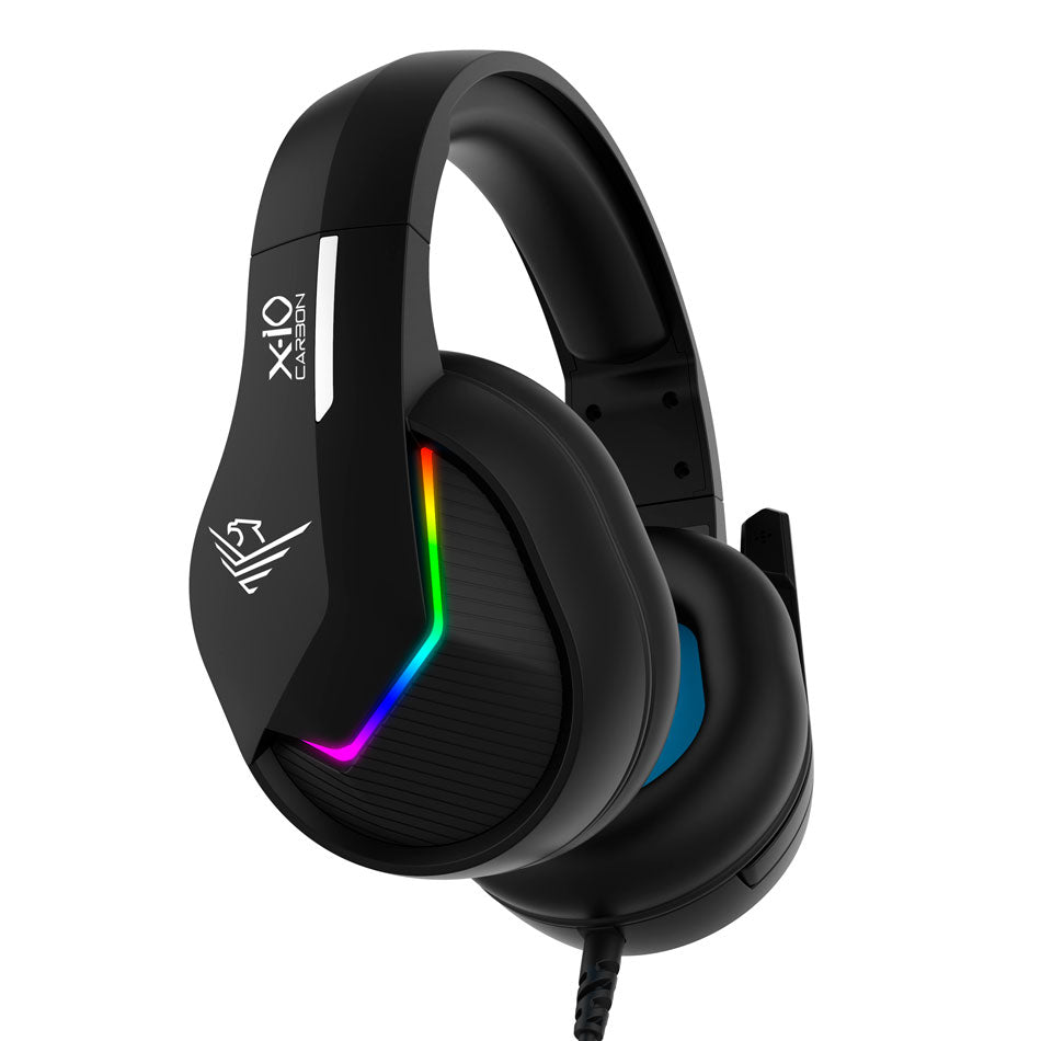 Auriculares Gaming Phoenix X - Io Negros Multiplataforma Con Cable Jack Y Adaptador