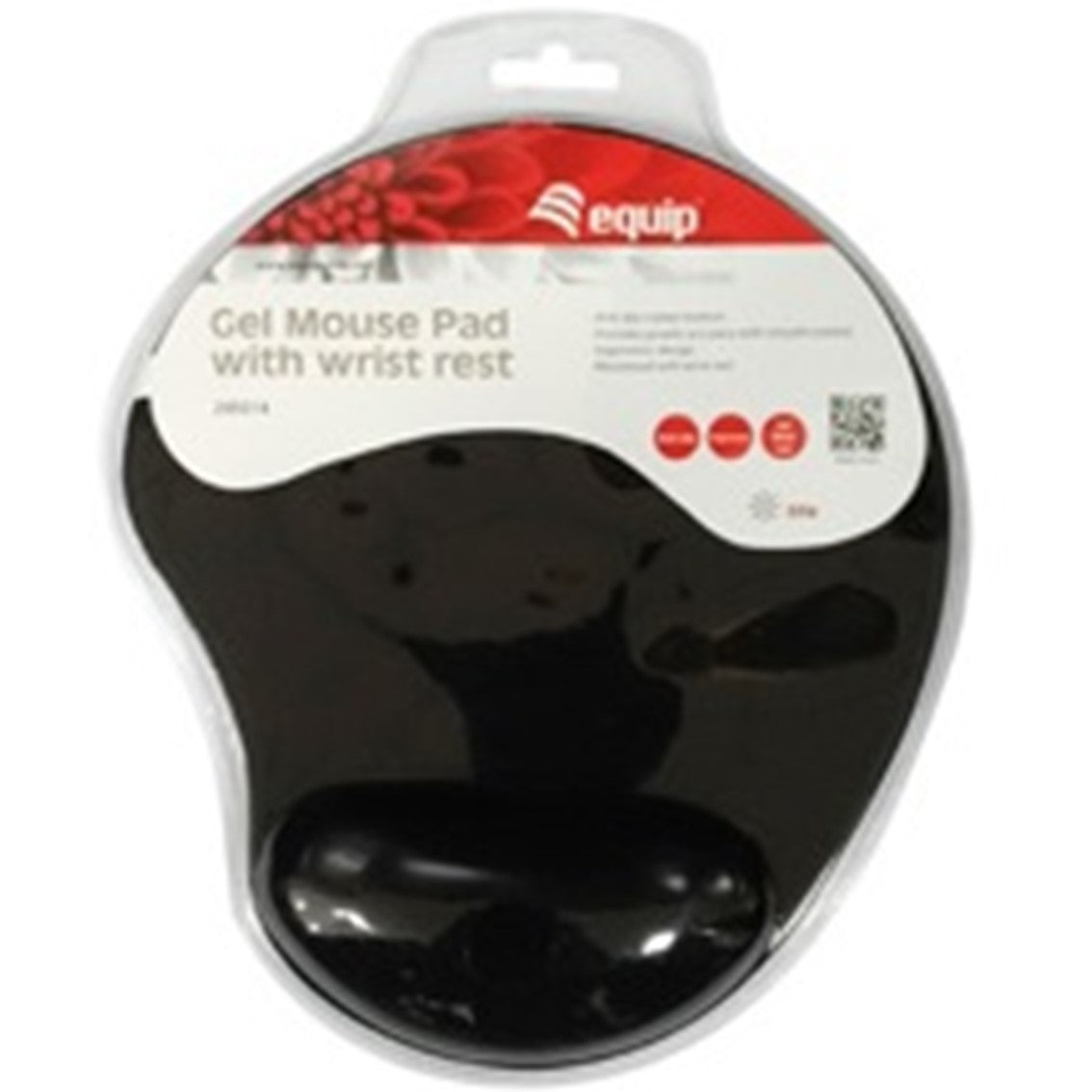 Alfombrilla Equip Life Con Reposamuecas - Antideslizante - Negro