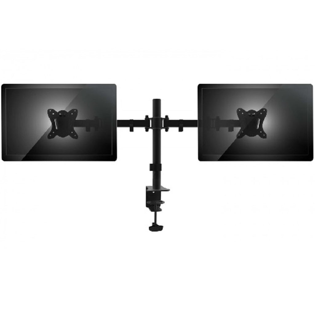 Soporte Pantalla Equip Para Mesa Dos Brazos 2 Pantallas 13 Pulgadas - 27 Pulgadas De Brazo Inclinable Y Giratorio 360 Max. Vesa 100x100 Hata 8kg