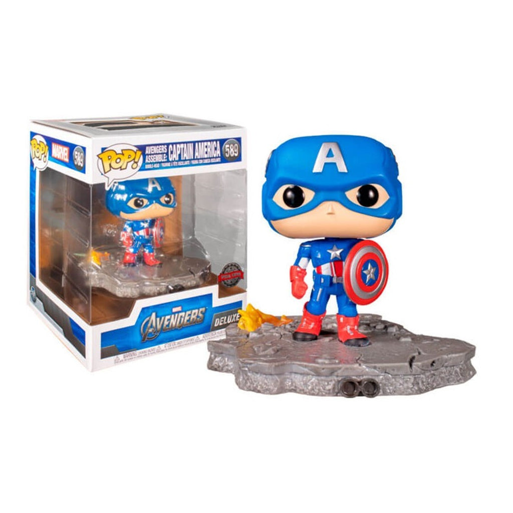 Funko Pop Deluxe Marvel Los Vengadores Avengers Capitan America Assemble 45076