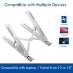 Soporte De Mesa Plegable De Viaje Ewent Ew1266 Para Ordenador Portatil 10 - 15.6 Pulgadas Aleacion De Aluminio