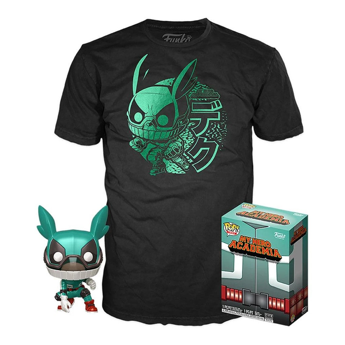 Set Figura Pop & Tee My Hero Academia Deku With Helmet