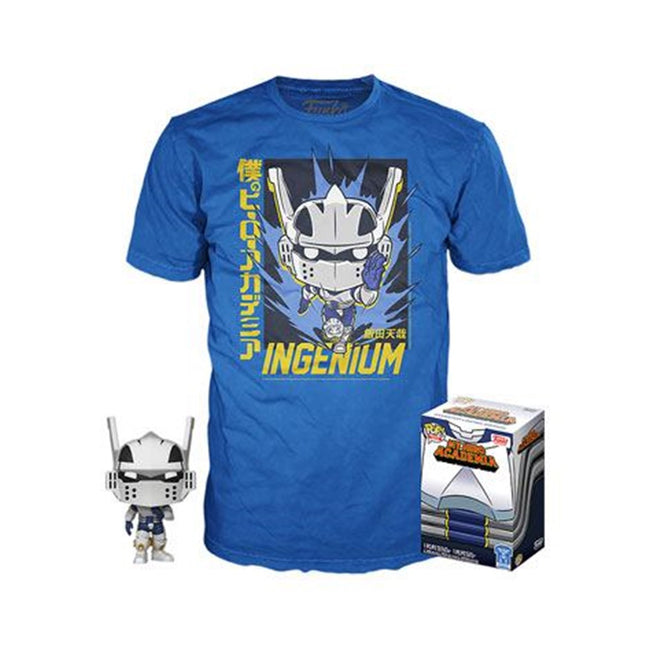 Pop & Tee My Hero Academia Tenya Iida Ingenium (full Mech Suit) Funko + Camiseta Talla Xl Hover Image
