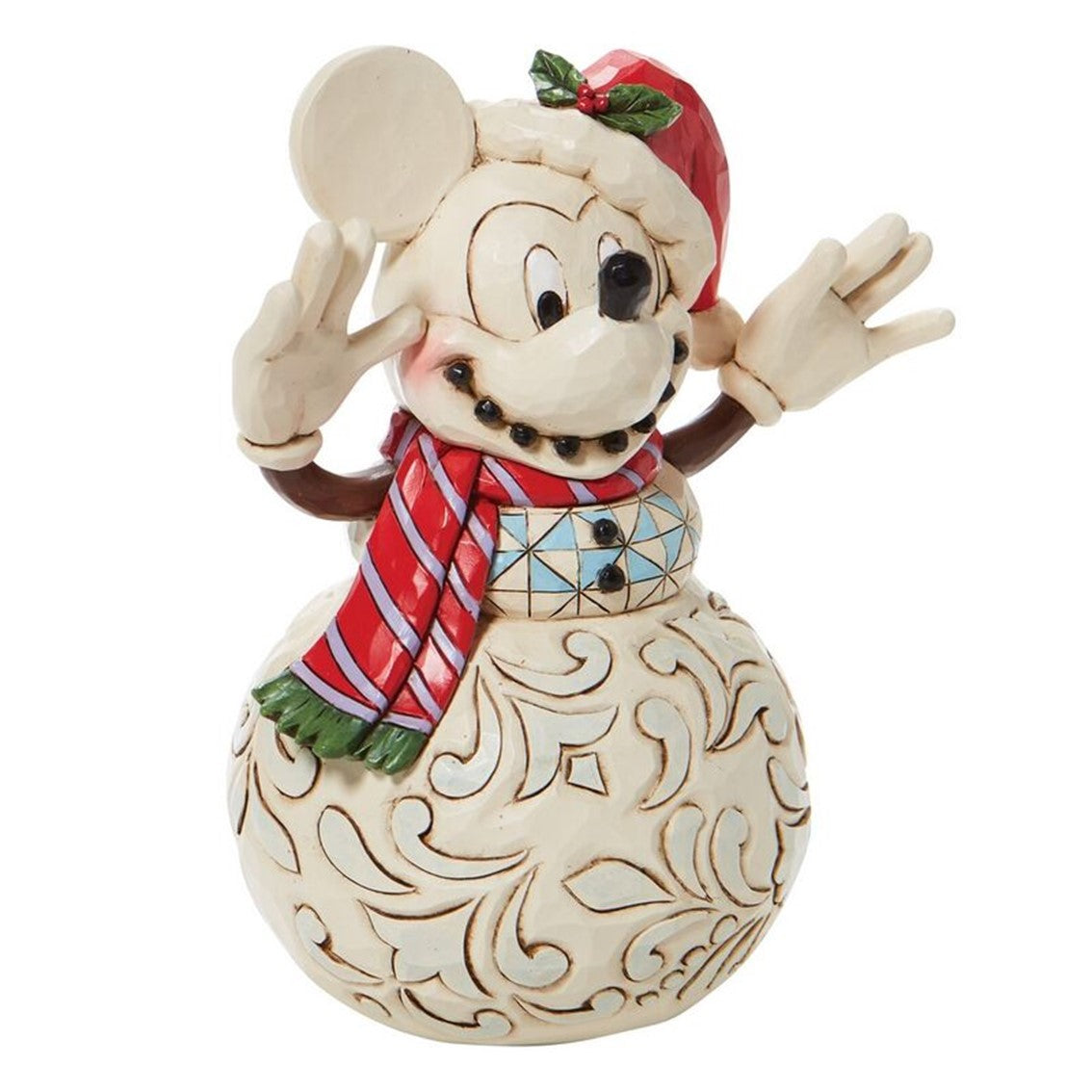 Figura Enesco Disney Mueco De Nieve Mickey Navideo
