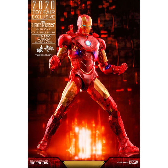 Figura Hot Toys Marvel Avengers Vengadores Iron Man 2 Mm 1 - 6 Iron Man Mark Iv Version Holografica 2020 Toy Fair Exclusivo 30 Cm Main Image