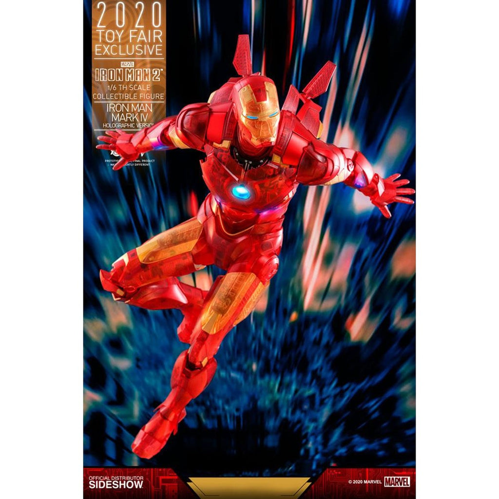 Figura Hot Toys Marvel Avengers Vengadores Iron Man 2 Mm 1 - 6 Iron Man Mark Iv Version Holografica 2020 Toy Fair Exclusivo 30 Cm