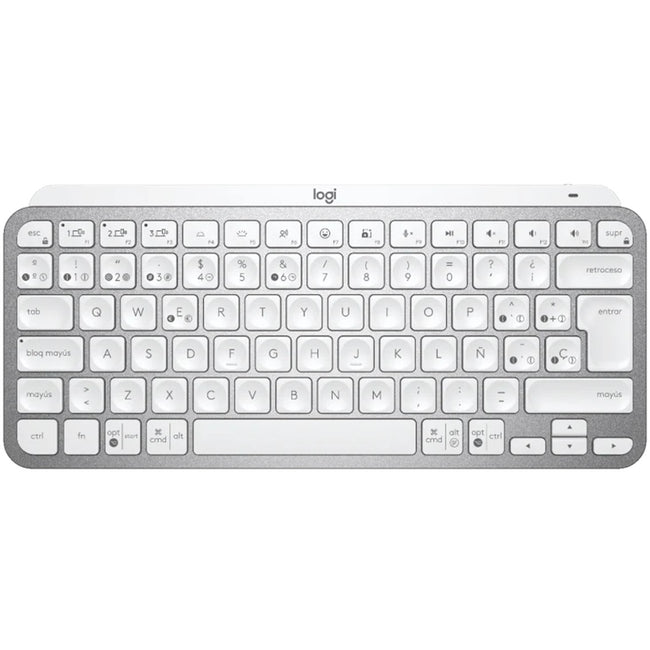 Teclado Logitech Mx Keys Gris Palido Wireless Inalambrico Espaol Bateria Hover Image