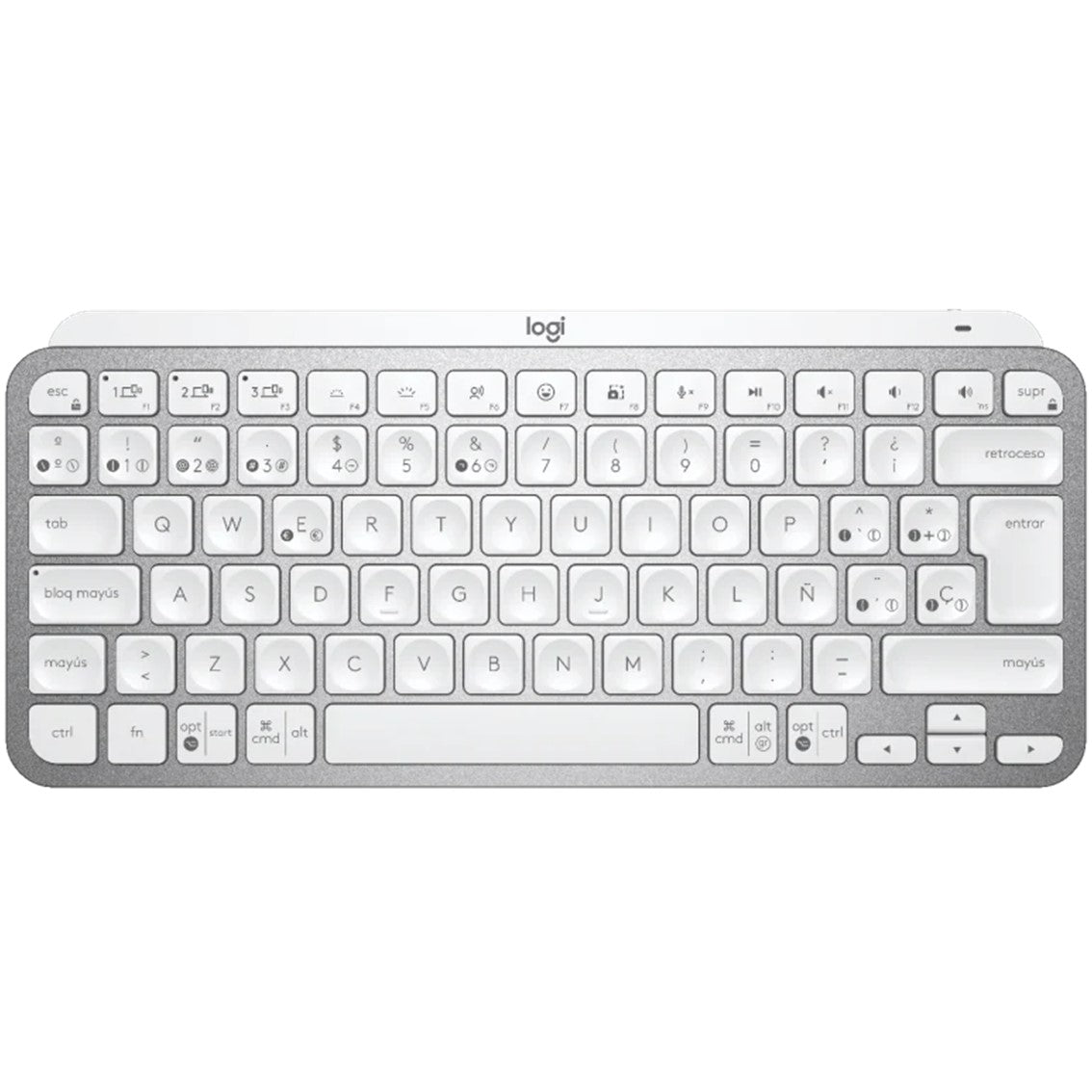Teclado Logitech Mx Keys Gris Palido Wireless Inalambrico Espaol Bateria