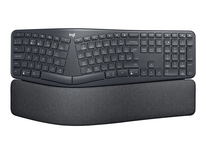 Teclado Logitech Ergo K860 Split For Business Con Logi Bolt Bluetooth Wireles Inalambrico Grafito