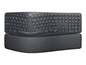Teclado Logitech Ergo K860 Split For Business Con Logi Bolt Bluetooth Wireles Inalambrico Grafito