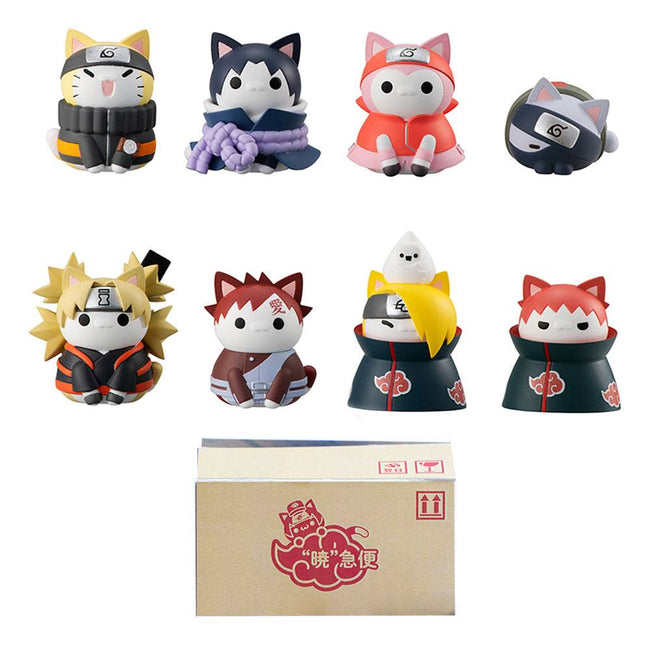 Set 8 Figuras Megahouse Naruto Shippuden Nyaruto! Battle Vs Akatsuki Surtido Hover Image