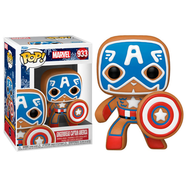 Funko Pop Marvel Navidad Galleta Jengibre Capitan America 50657 Hover Image