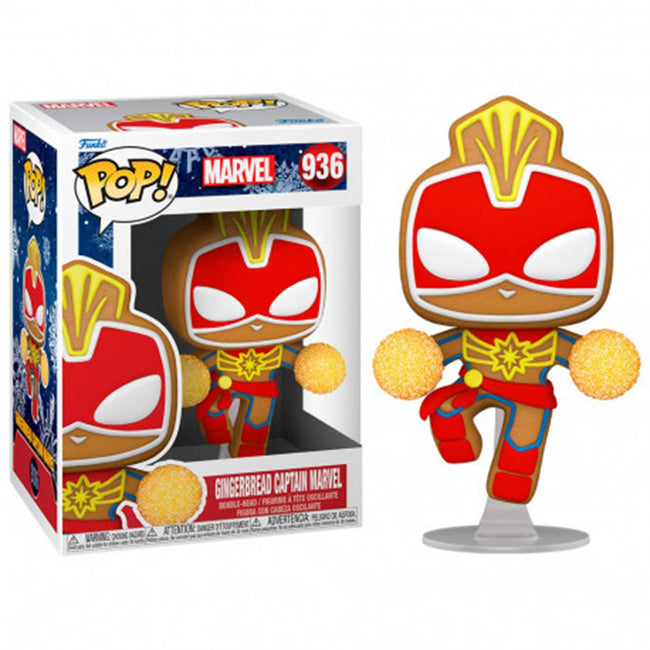 Funko Pop Marvel Navidad Galleta Jengibre Capitana Marvel 50661 Hover Image