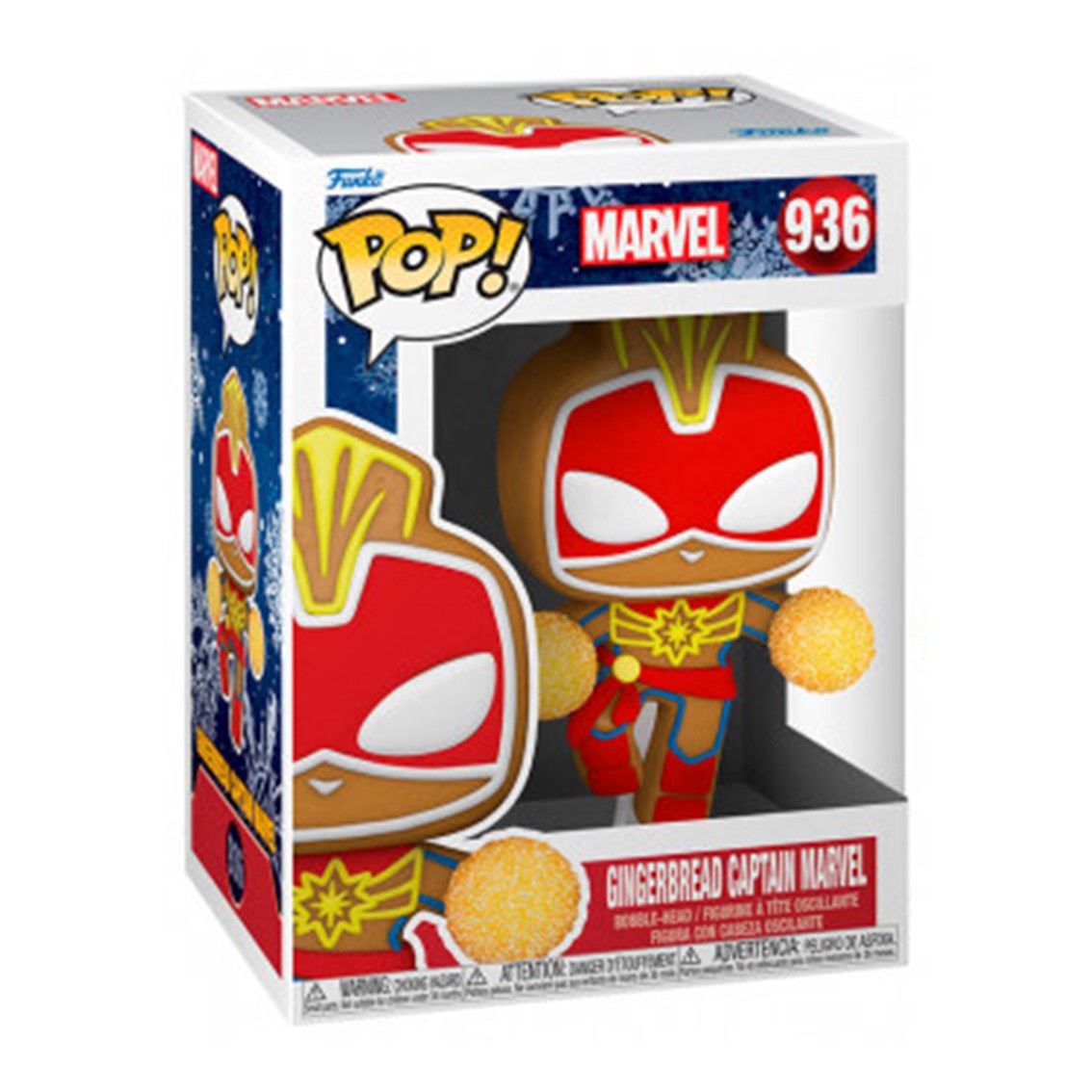 Funko Pop Marvel Navidad Galleta Jengibre Capitana Marvel 50661