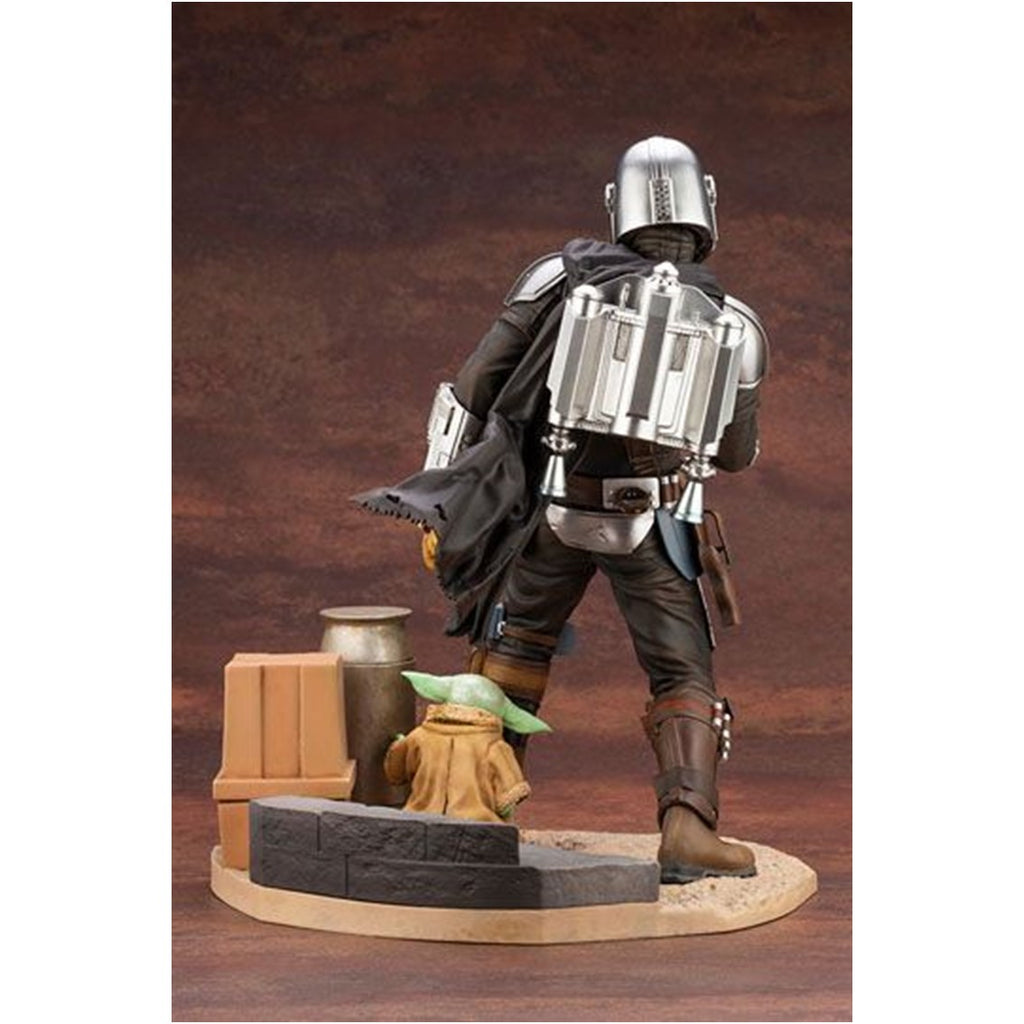 Figura Kotobukiya Star Wars The Mandalorian Mandaloriano & The Child Grogu Estatua Artfx 1 - 7