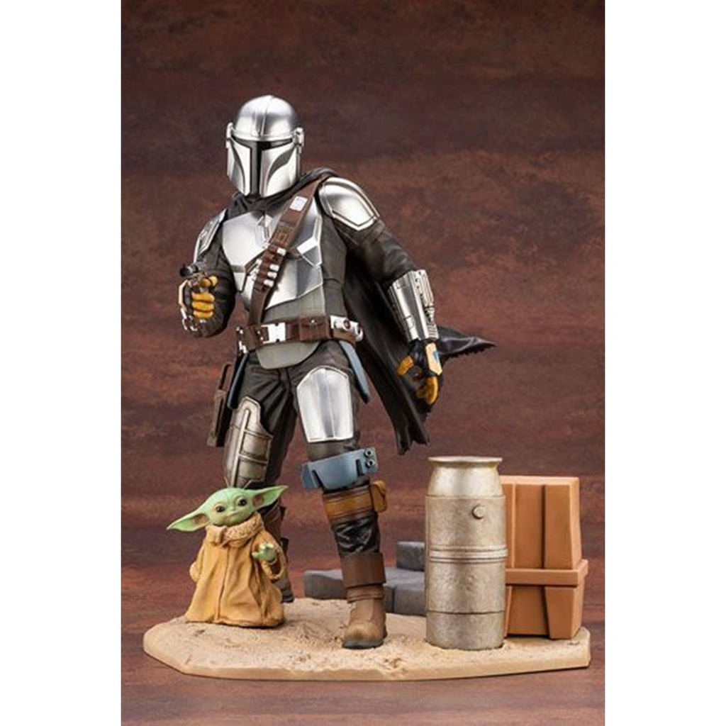Figura Kotobukiya Star Wars The Mandalorian Mandaloriano & The Child Grogu Estatua Artfx 1 - 7