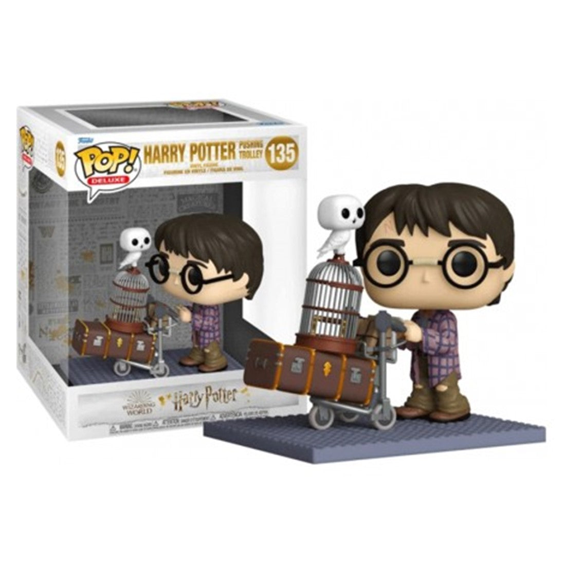 Funko Pop Deluxe Harry Potter Harry Empujando El Carro Con Hedwig 57360