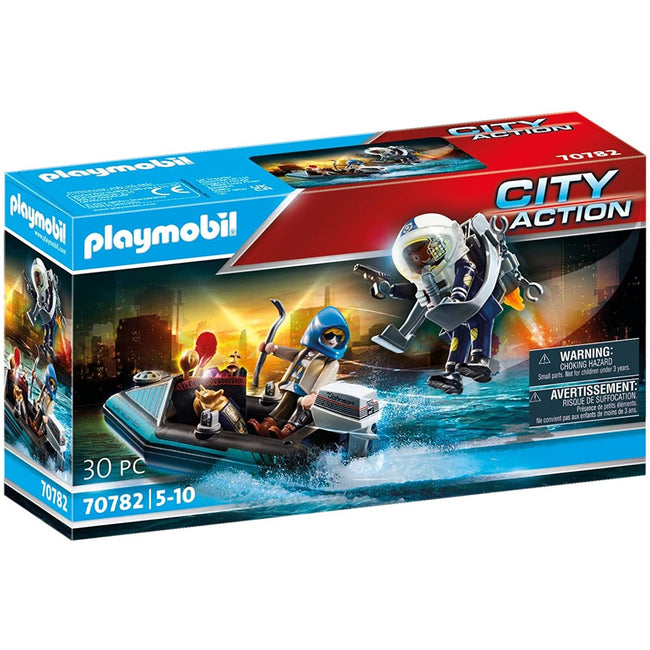 Playmobil Policia Mochila Propulsora: Detencion Del Ladron Del Arte Hover Image