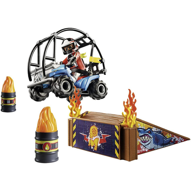Playmobil Starter Pack Stuntshow Quad Con Rampa De Fuego Main Image