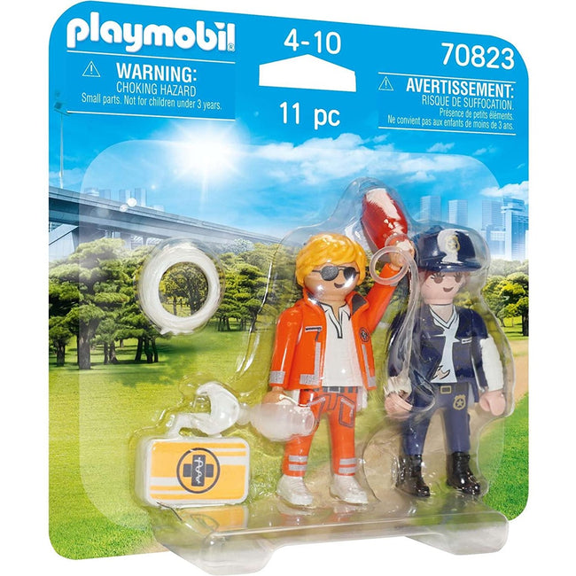Playmobil Duo Pack Doctor Y Policia Hover Image