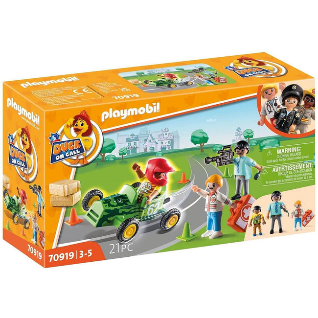 Playmobil Duck On Call Accion Ambulancia Ayuda Al Piloto De Carreras Hover Image