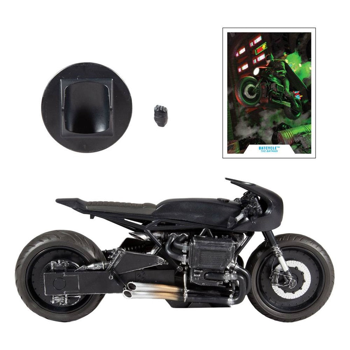 Figura Mcfarlane Toys Dc Multiverse The Batman Vehiculo Batcycle
