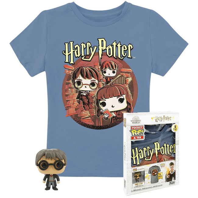 Pop & Tee Harry Potter Funko + Camiseta Trio Talla M Hover Image