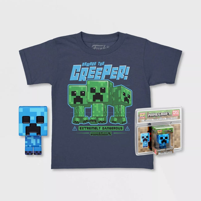 Pop & Tee Minecraft Charged Creeper Funko + Camiseta Talla Xl Hover Image