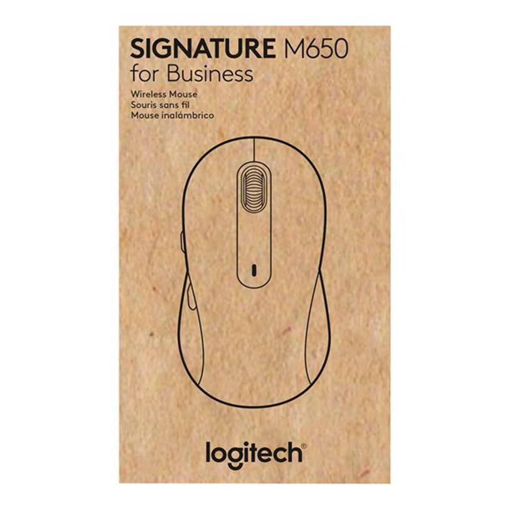 Mouse Raton Logitech M650 For Business Mediano Wireless Inalambrico Blanco Crudo